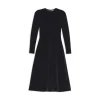 Abito A-line A Girocollo da Donna in Nero