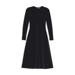 Abito A-line A Girocollo da Donna in Nero