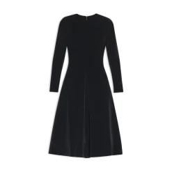 Abito A-line A Girocollo da Donna in Nero