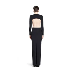 Abito Cut-out Maxi da Donna in Nero