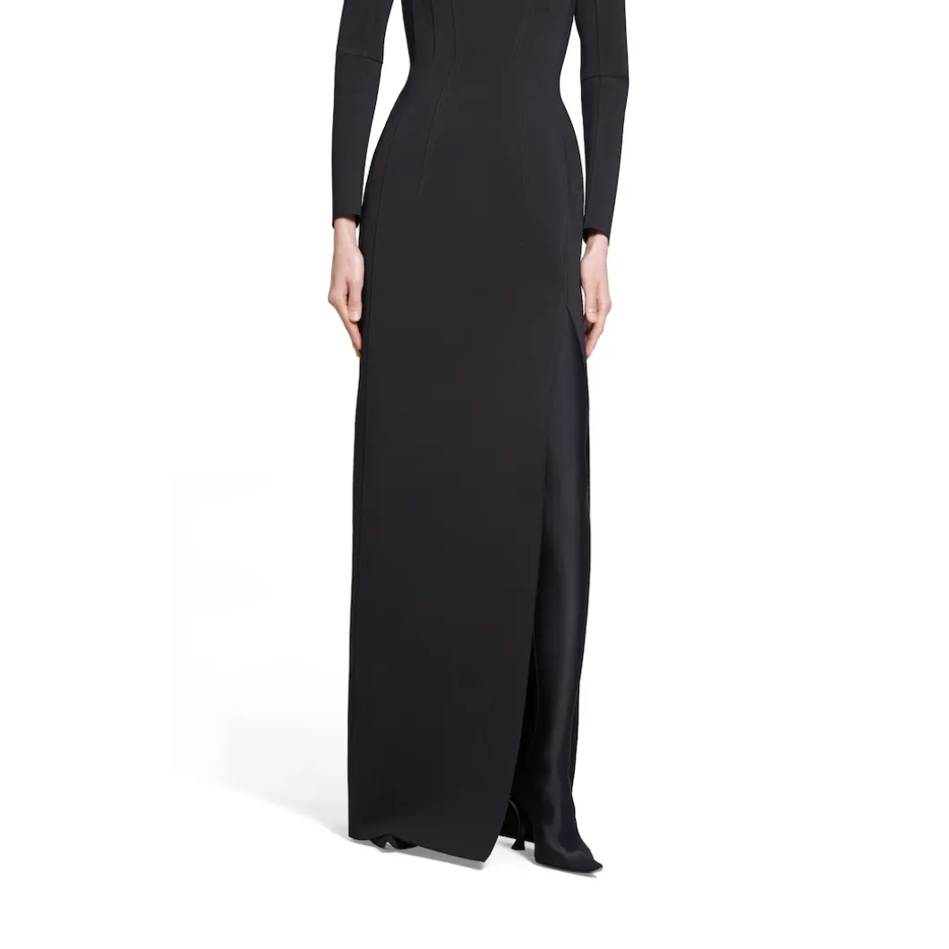 Abito Da Sera Aderente da Donna in Nero