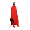 Abito Drape A Pieghe da Donna in Rosso