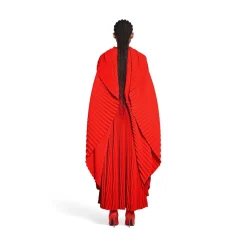 Abito Drape A Pieghe da Donna in Rosso