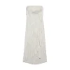 Abito Drappeggiato Upcycled da Donna in Bianco Sporco