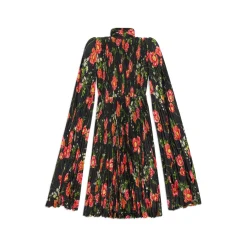 Abito Foulard A Pieghe Poppy da Donna in Nero