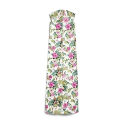 Abito Senza Maniche Tablecloth Floral da Donna in Bianco/rosa