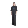 Abito Stile T-shirt Maxi Surfer da Donna in Nero/blu