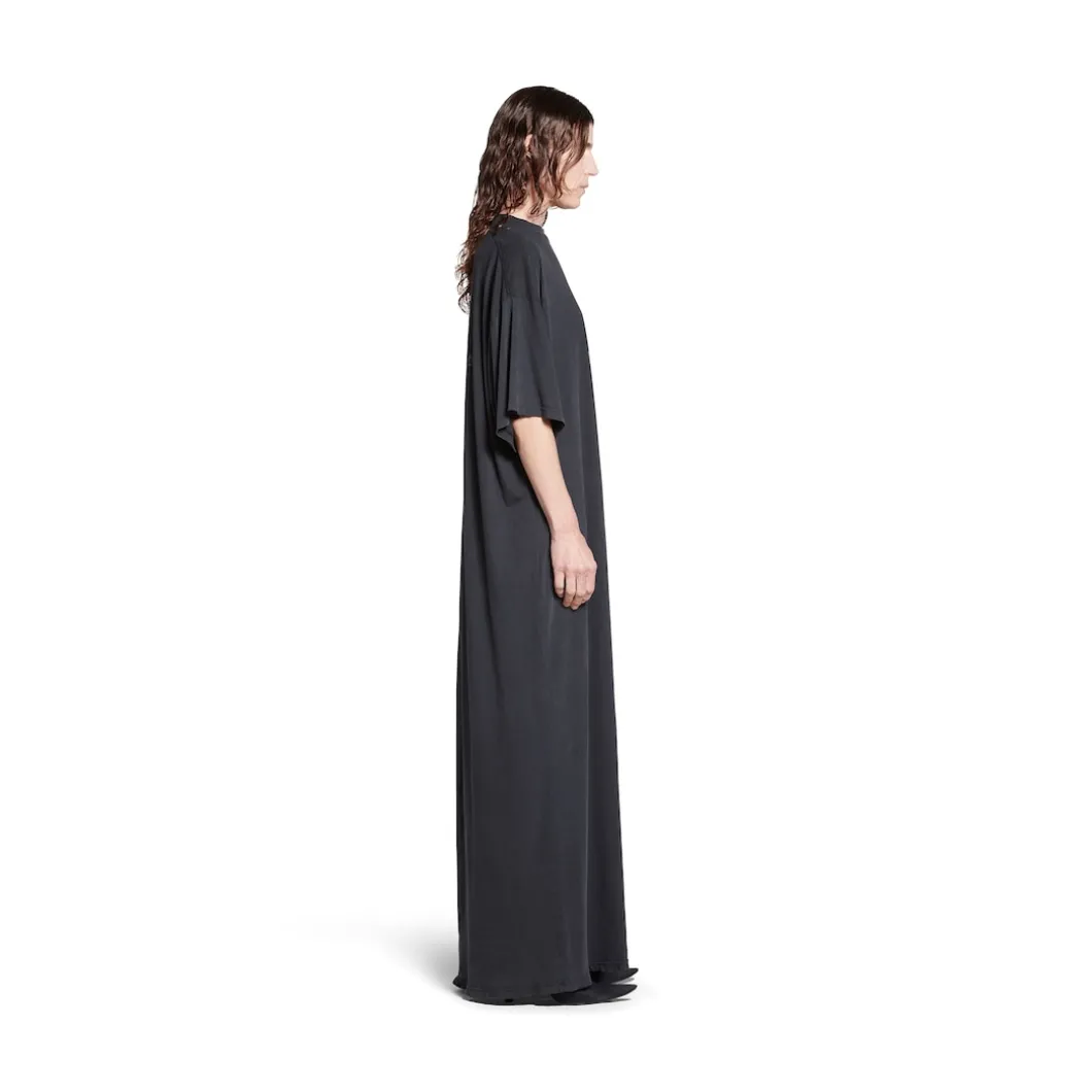 Abito Stile T-shirt Maxi Surfer da Donna in Nero/blu
