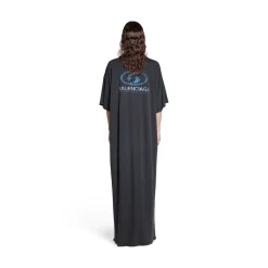 Abito Stile T-shirt Maxi Surfer da Donna in Nero/blu