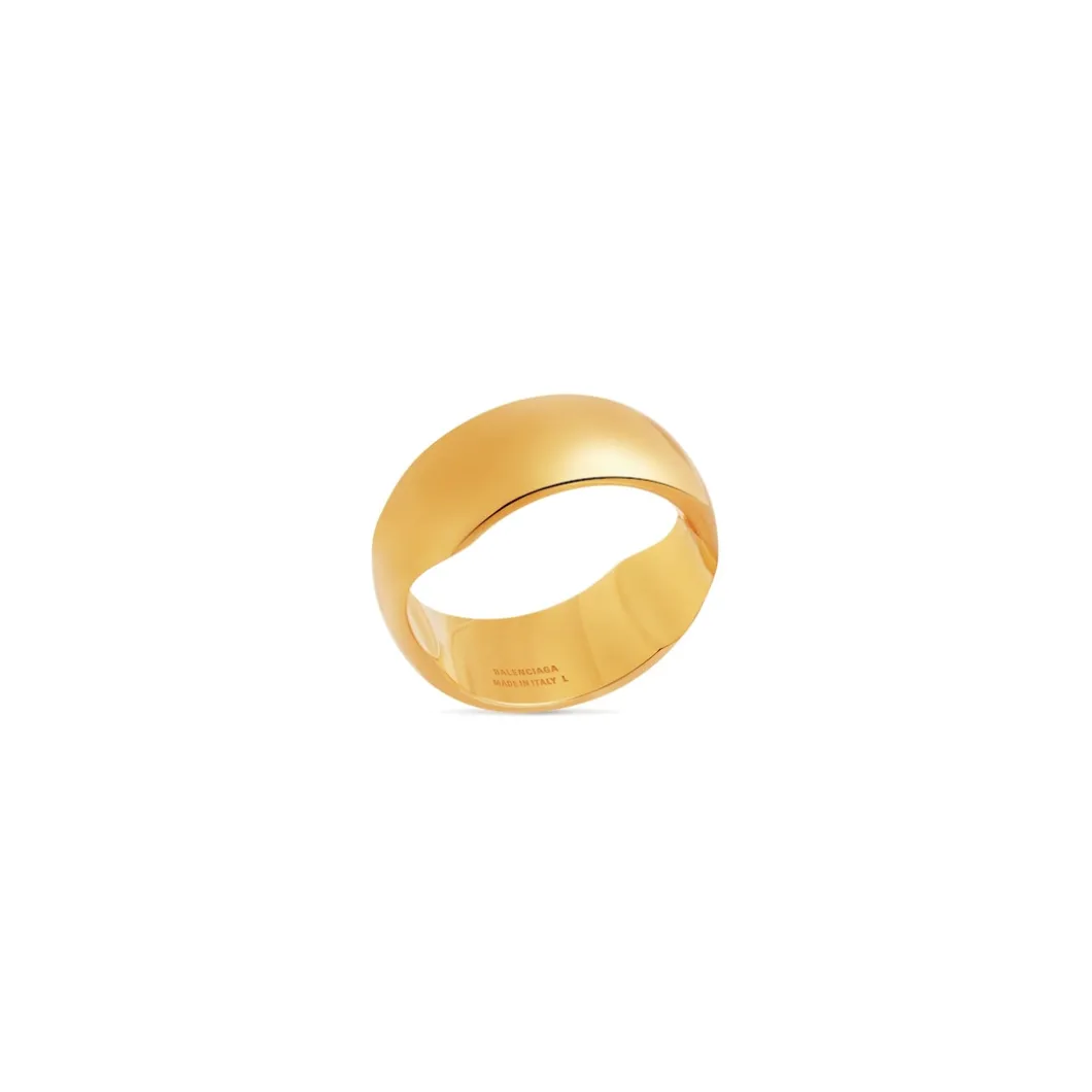 Anello A Fascia Maxi da Donna in Oro