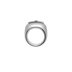 Anello Squadrato Bb Icon in Argento Anticato