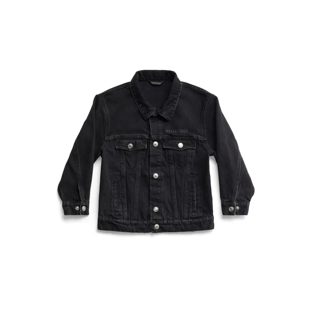Bambini - Giacca Balenciaga Oversize in Nero Délavé