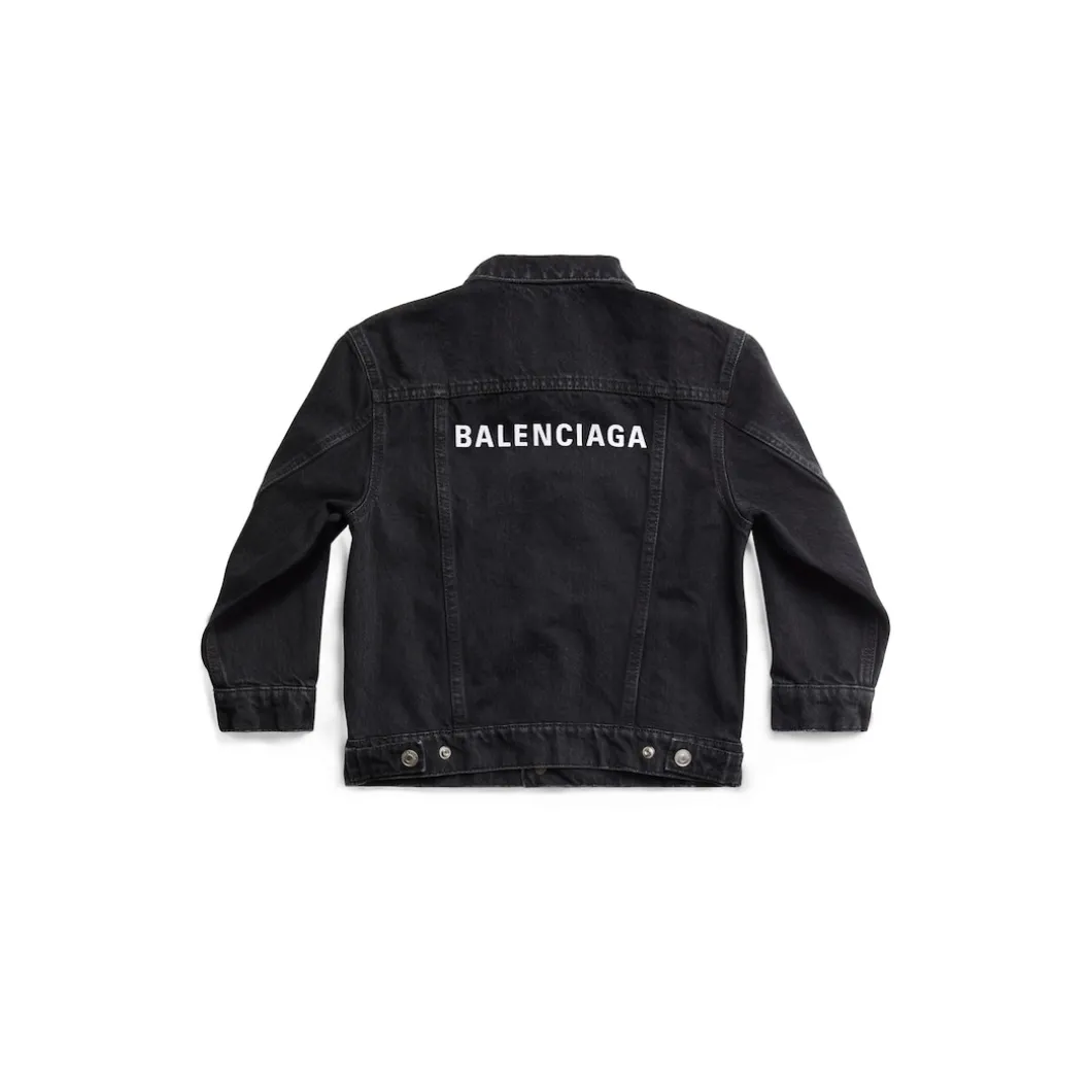 Bambini - Giacca Balenciaga Oversize in Nero Délavé