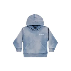 Bambini - Hoodie Balenciaga Back in Blu/bianco