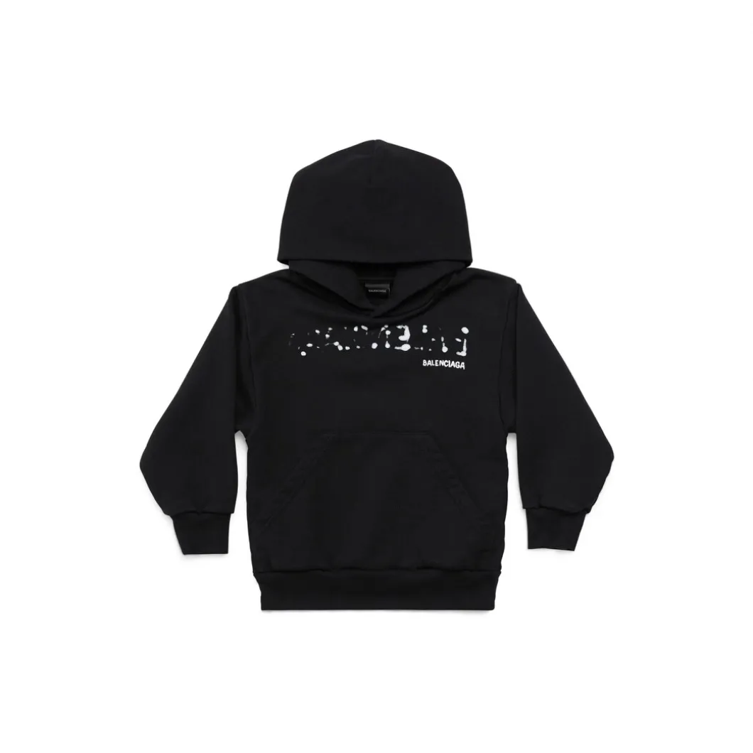 Bambini - Hoodie Hand-drawn Balenciaga in Nero