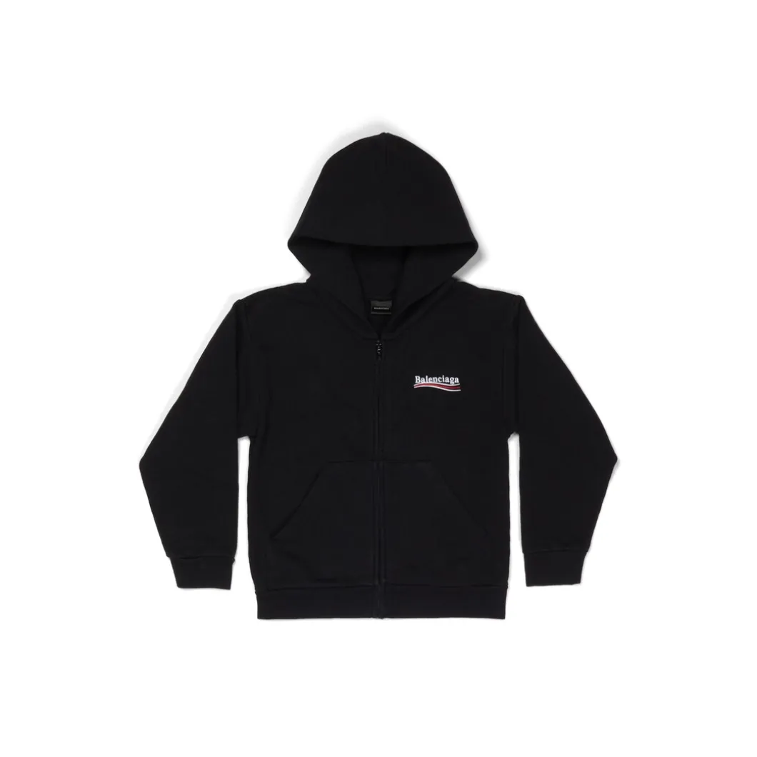 Bambini - Hoodie Political Campaign Con Cerniera in Nero