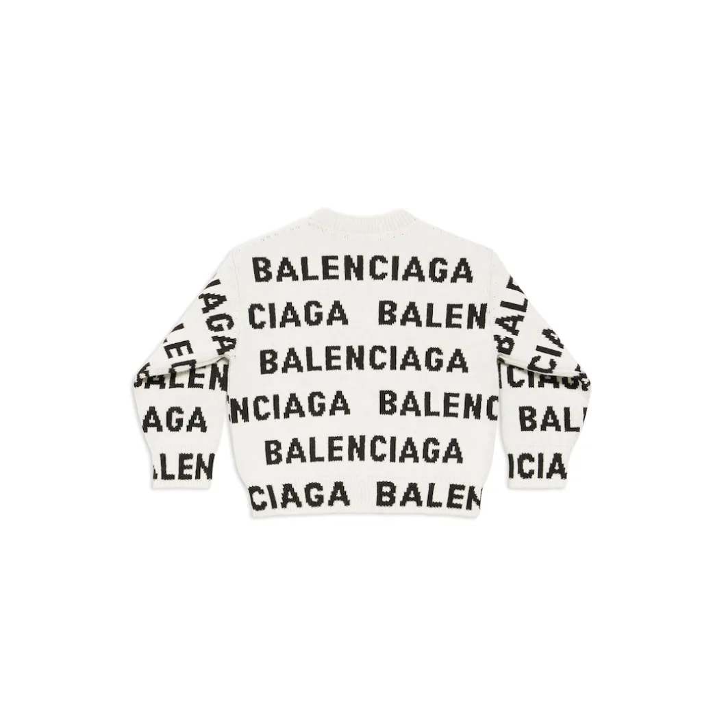Bambini - Pullover Bal Horizontal Allover in Bianco/nero