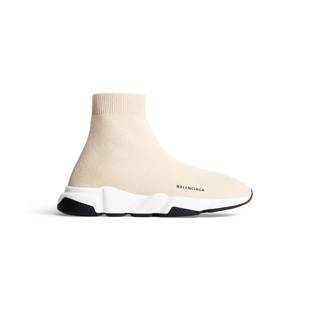 Bambini - Sneaker Speed In Maglia Riciclata in Beige Chiaro