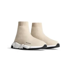 Bambini - Sneaker Speed In Maglia Riciclata  in Beige Chiaro