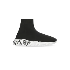 Bambini - Sneakers Speed Graffiti In Maglia Riciclata  in Nero