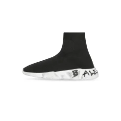 Bambini - Sneakers Speed Graffiti In Maglia Riciclata in Nero
