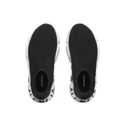 Bambini - Sneakers Speed Graffiti In Maglia Riciclata in Nero