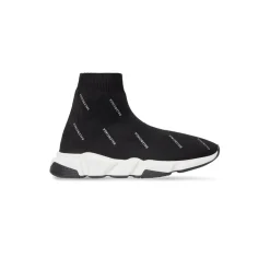 Bambini - Sneakers Speed In Maglia Riciclata Con Allover Logo Riflettente  in Nero