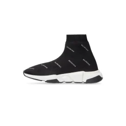 Bambini - Sneakers Speed In Maglia Riciclata Con Allover Logo Riflettente  in Nero