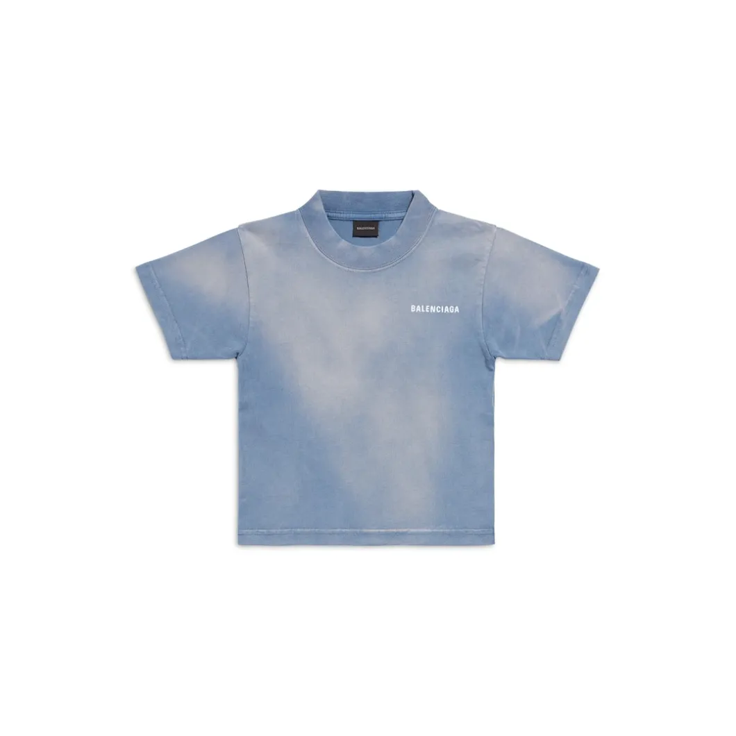 Bambini - T-shirt Balenciaga Back in Blu/bianco
