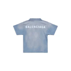 Bambini - T-shirt Balenciaga Back in Blu/bianco