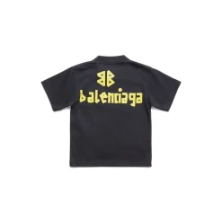 Bambini - T-shirt Tape Type in Nero D&eacute;lav&eacute;
