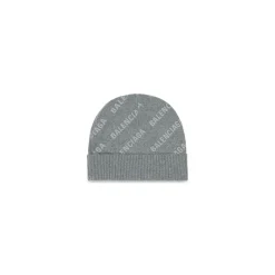 Berretto Allover Logo in Grigio