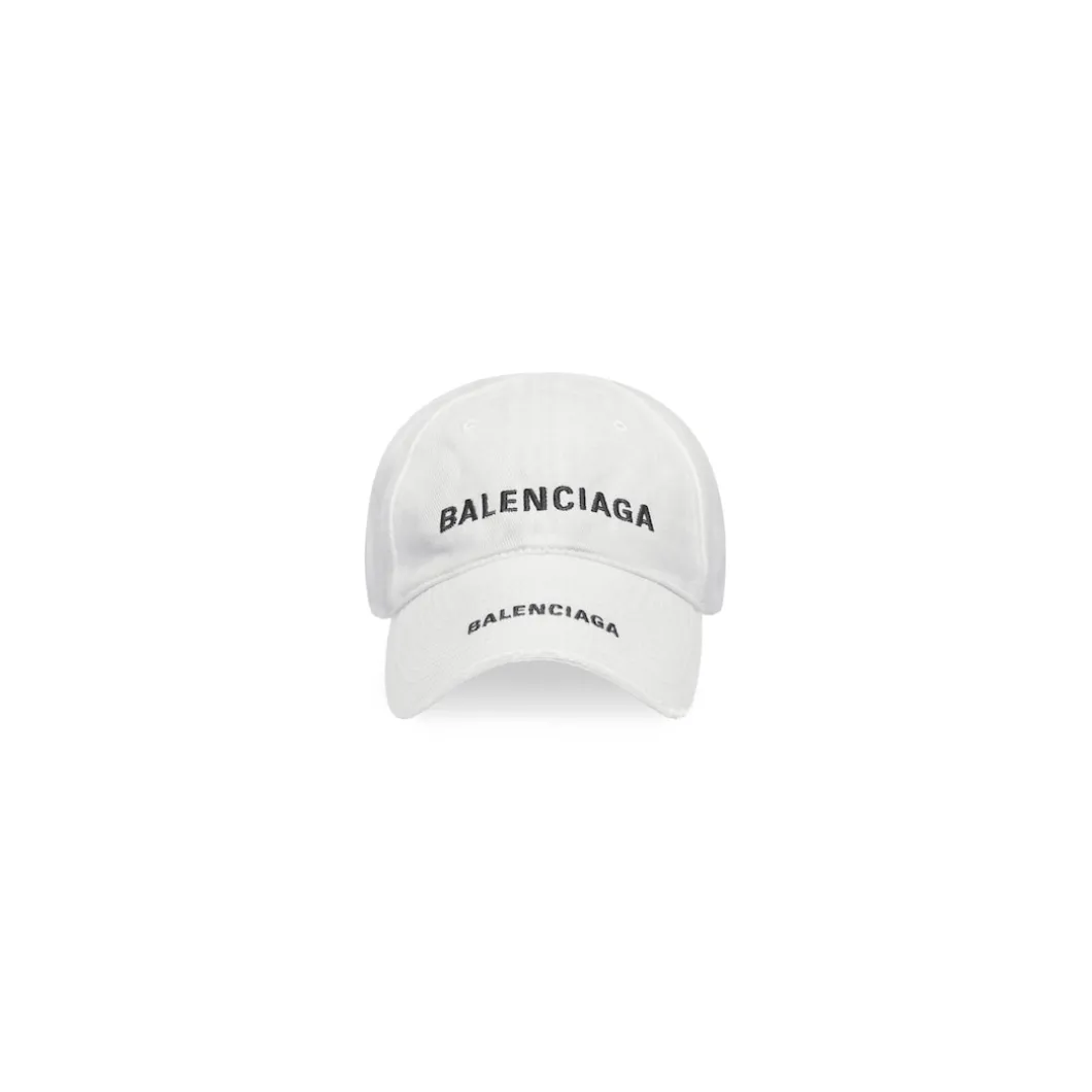 Berretto Double Logo in Bianco