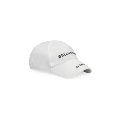 Berretto Double Logo in Bianco