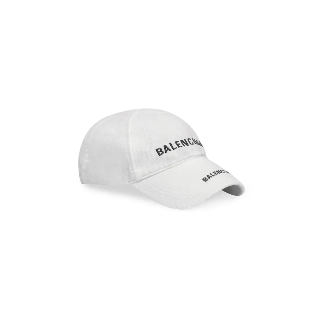 Berretto Double Logo in Bianco