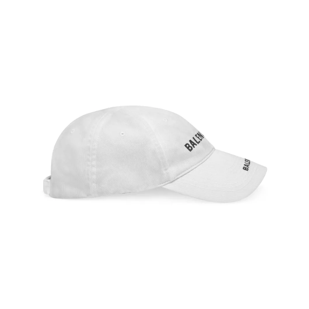 Berretto Double Logo in Bianco