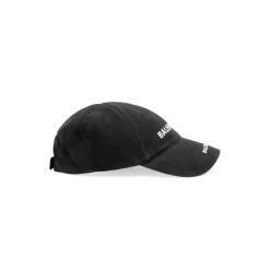 Berretto Double Logo in Nero Délavé