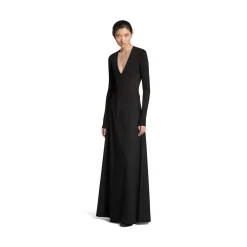 Body Con Scollo A V da Donna in Nero