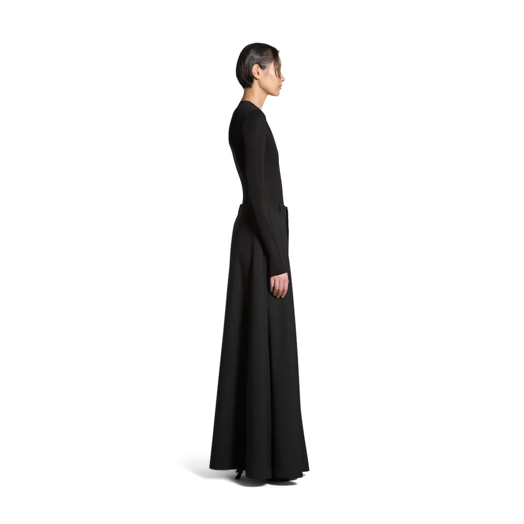 Body Con Scollo A V da Donna in Nero