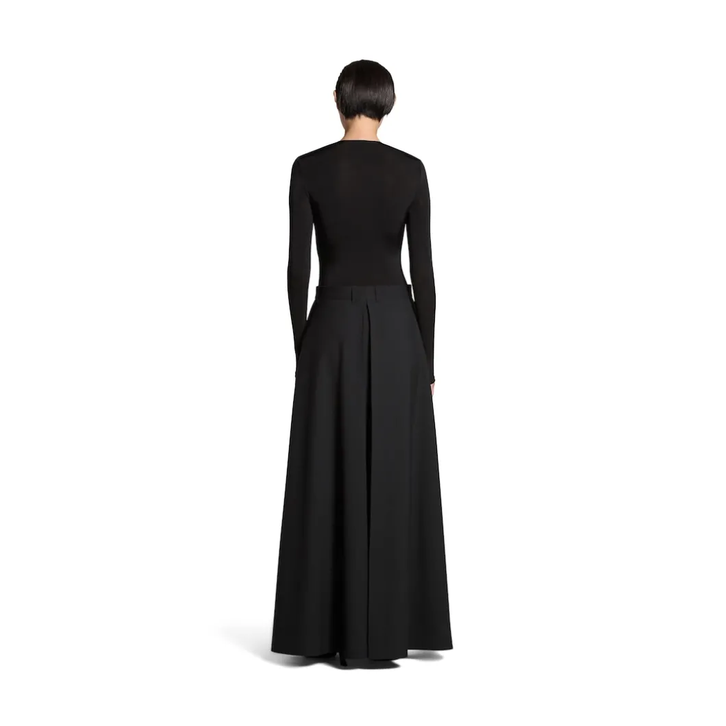 Body Con Scollo A V da Donna in Nero