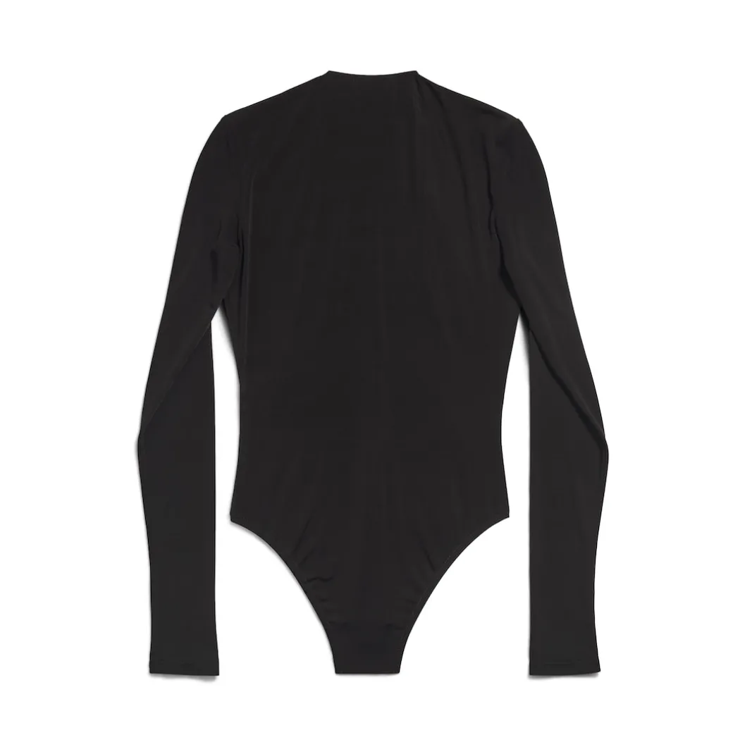 Body Con Scollo A V da Donna in Nero