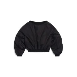 Bomber Off Shoulder in Nero