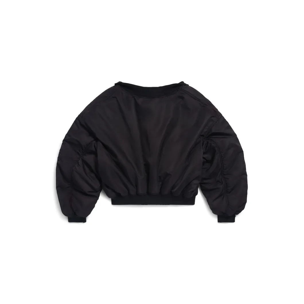 Bomber Off Shoulder in Nero