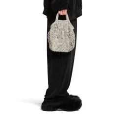 Borsa 24/7 Piccola Con Strass da Donna in Argento