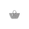 Borsa A Cesta Bistro Xs Con Tracolla In Tessuto A Specchio da Donna in Argento