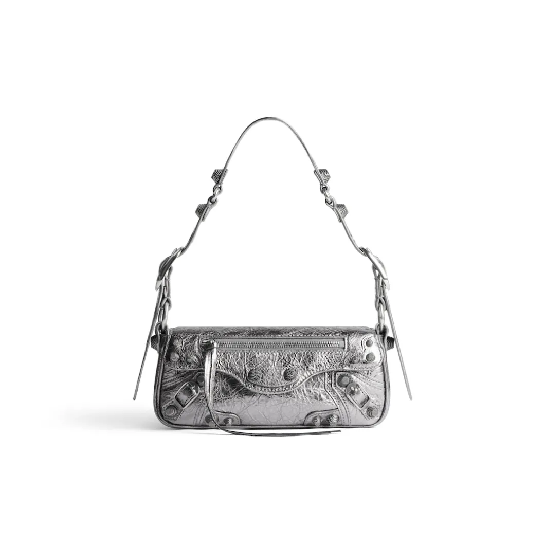 Borsa A Tracolla Le Cagole Xs Metallizzata da Donna in Argento