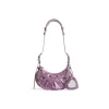 Borsa A Tracolla Le Cagole Xs Metallizzata Con Stampa Leopardata  da Donna in Rosa