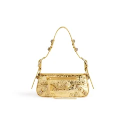 Borsa A Tracolla Le Cagole Xs Metallizzata Con Strass  da Donna in Oro