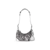 Borsa A Tracolla Le Cagole Xs Metallizzata da Donna in Argento