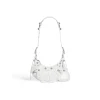 Borsa A Tracolla Le Cagole Xs Con Strass da Donna in Bianco
